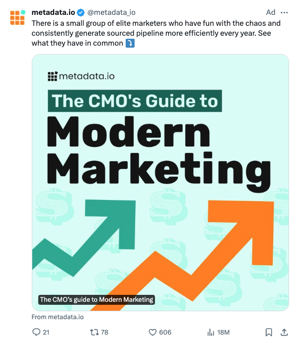 A paid social ad on X (Image: Screenshot)